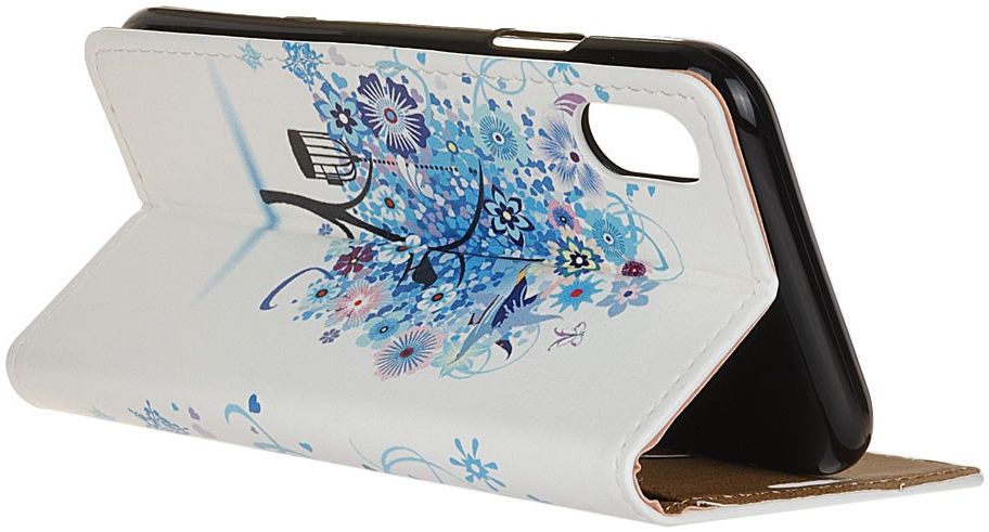 Alcatel 1B (2020) Book Case Hoesje Wallet met Print Blue Tree afbeelding 4