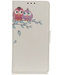 Alcatel 1B (2020) Book Case Hoesje Wallet met Print Two Owls in a Tree