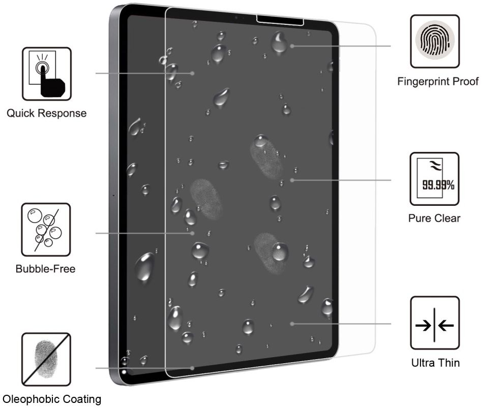2.5D Arc Edge Apple iPad Pro 11 (2018/2020/2021) Screen Protector afbeelding 2