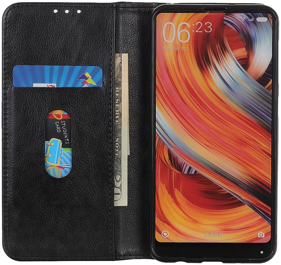 OnePlus 8 Hoesje Portemonnee Stand Wallet Case Zwart afbeelding 2