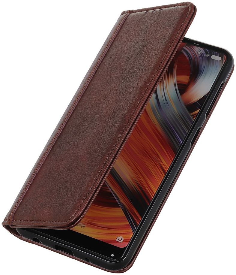 OnePlus 8 Hoesje Portemonnee Stand Wallet Case Bruin afbeelding 1