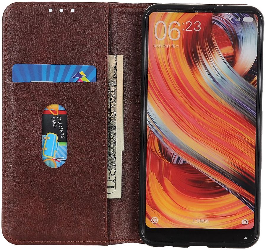 OnePlus 8 Hoesje Portemonnee Stand Wallet Case Bruin afbeelding 2