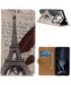 OnePlus 8 Book Case Hoesje Wallet met Print Eiffeltoren