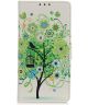 OnePlus 8 Book Case Hoesje Wallet met Print Green Tree