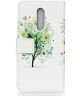 OnePlus 8 Book Case Hoesje Wallet met Print Green Tree