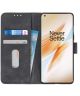 KHAZNEH OnePlus 8 Hoesje Retro Wallet Book Case Zwart