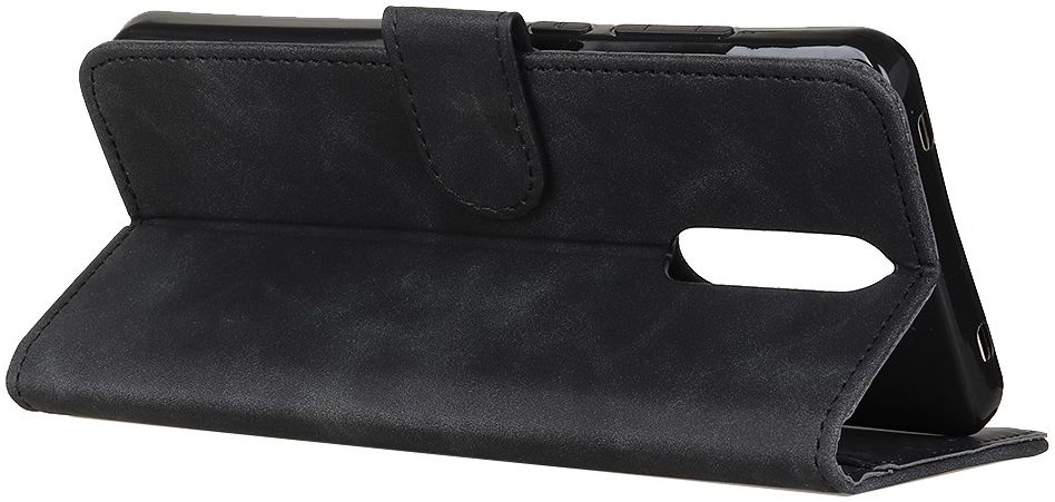 KHAZNEH OnePlus 8 Hoesje Retro Wallet Book Case Zwart afbeelding 7