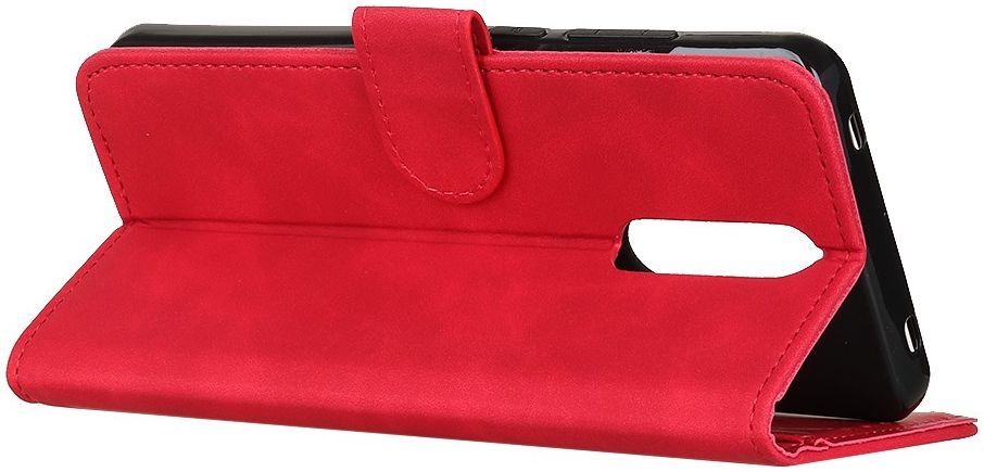 KHAZNEH OnePlus 8 Hoesje Retro Wallet Book Case Rood afbeelding 7