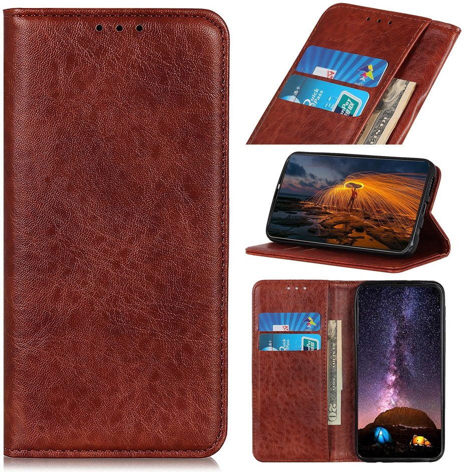 OnePlus 8 Pro Crazy Horse Portemonnee Hoesje Bruin afbeelding 8