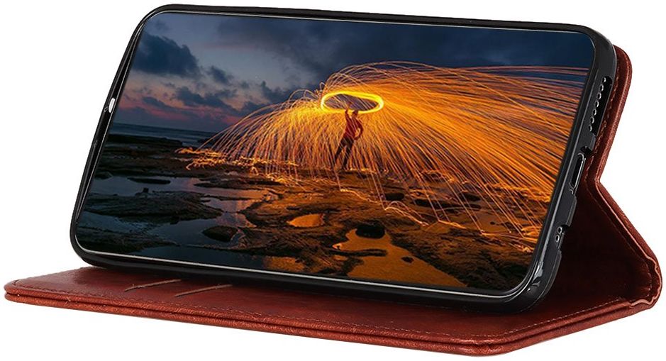 OnePlus 8 Pro Crazy Horse Portemonnee Hoesje Bruin afbeelding 3