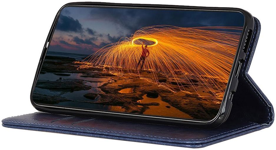 OnePlus 8 Pro Crazy Horse Portemonnee Hoesje Blauw afbeelding 3