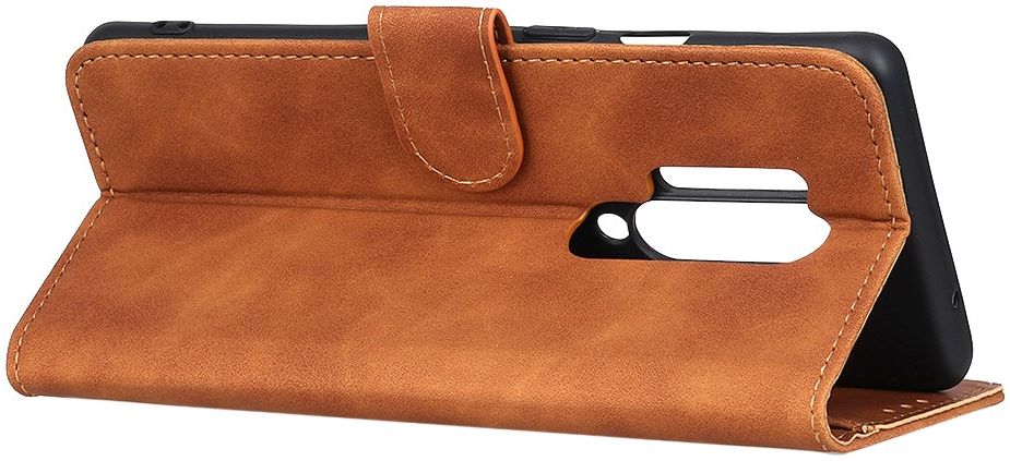 OnePlus 8 Pro Hoesje Vintage Wallet Book Case Bruin afbeelding 7