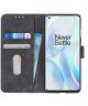 KHAZNEH OnePlus 8 Pro Hoesje Retro Wallet Book Case Zwart