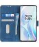 OnePlus 8 Pro Hoesje Vintage Wallet Book Case Blauw
