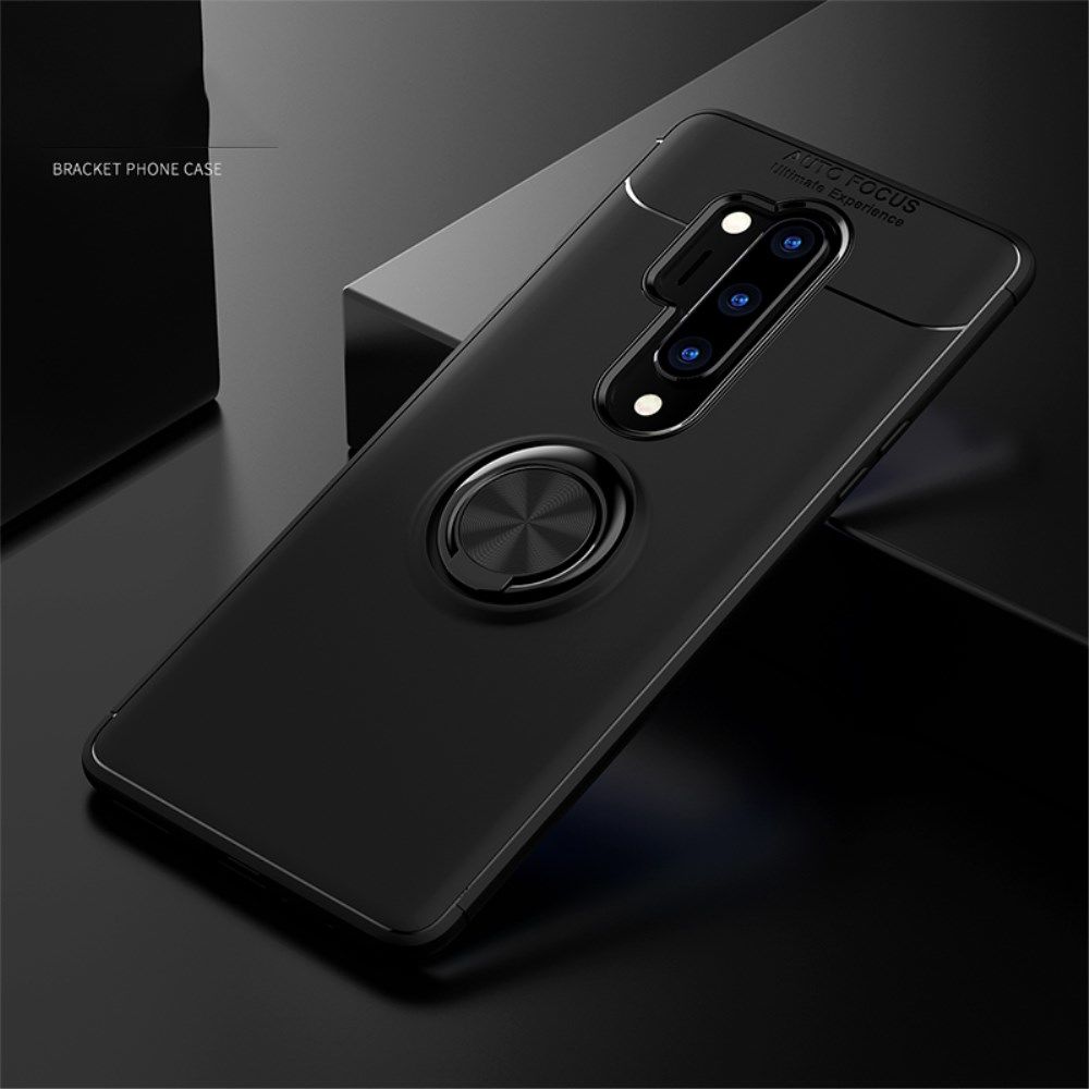 OnePlus 8 Pro Hoesje met Kickstand Ring Zwart afbeelding 5