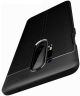 OnePlus 8 Pro Hoesje TPU Leer Design Back Cover Zwart