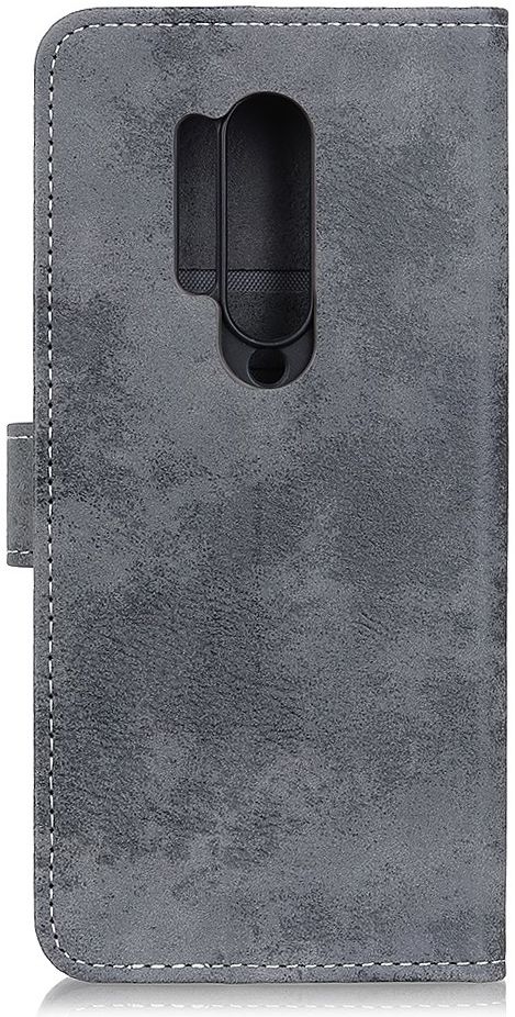 OnePlus 8 Pro Vintage Portemonnee Stand Hoesje Grijs afbeelding 4