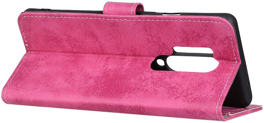 OnePlus 8 Pro Vintage Portemonnee Stand Hoesje Roze afbeelding 7
