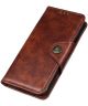 OnePlus 8 Pro Hoesje Portemonnee Luxe Wallet Case Bruin