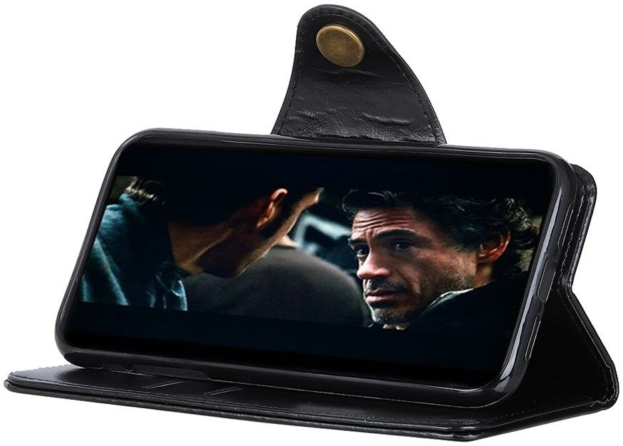 OnePlus 8 Pro Hoesje Portemonnee Luxe Wallet Case Zwart afbeelding 4