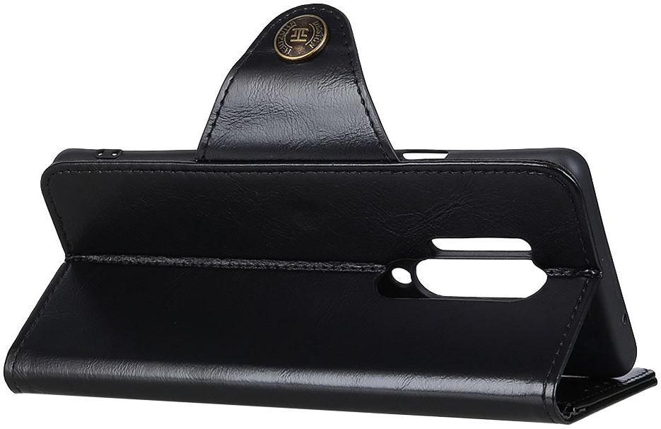 OnePlus 8 Pro Hoesje Portemonnee Luxe Wallet Case Zwart afbeelding 7
