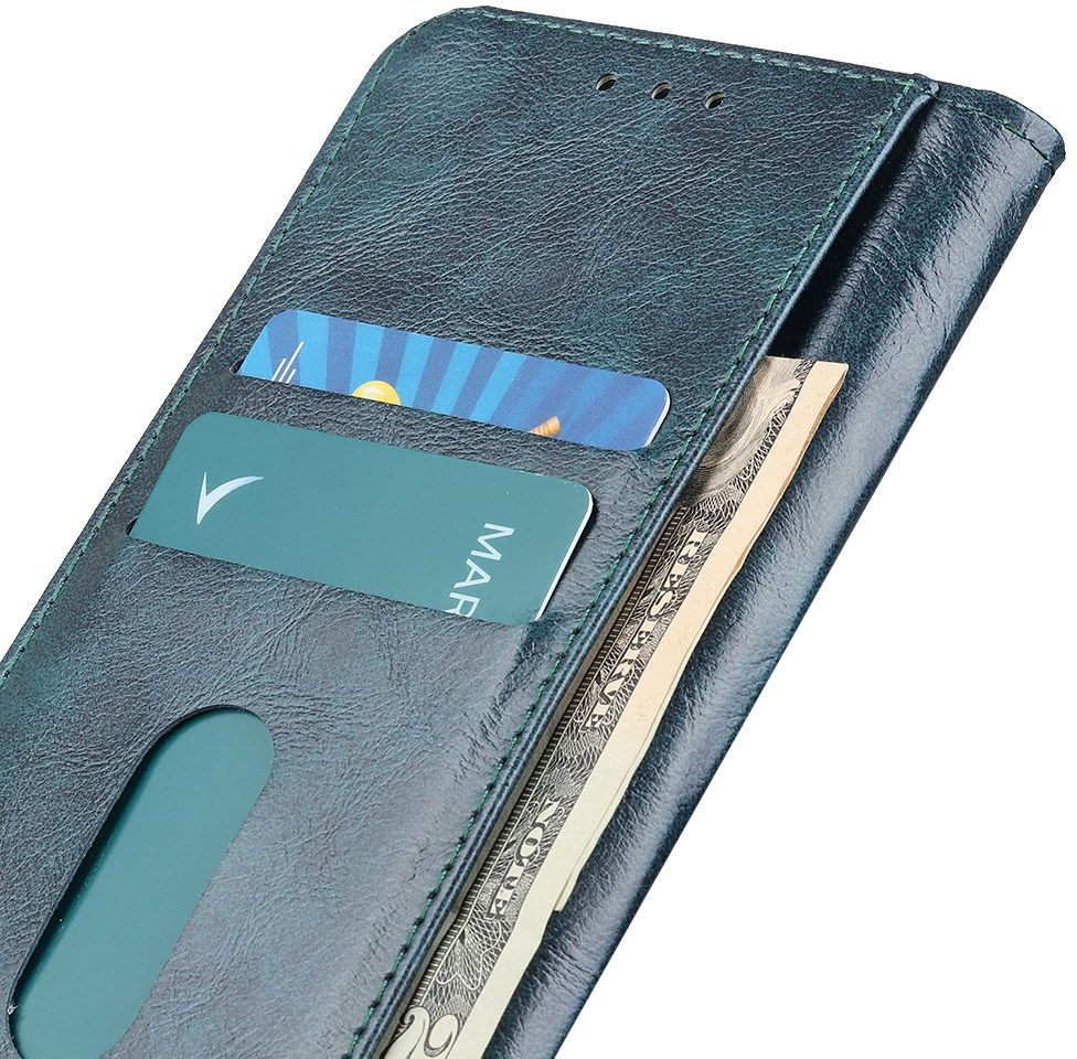 OnePlus 8 Pro Hoesje Portemonnee Luxe Wallet Case Blauw afbeelding 5