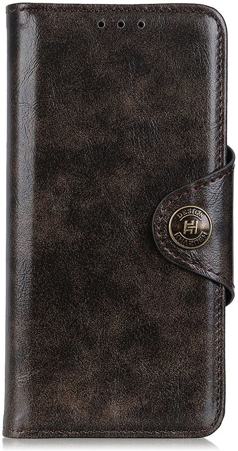 OnePlus 8 Pro Hoesje Portemonnee Luxe Wallet Case Donkerbruin afbeelding 1