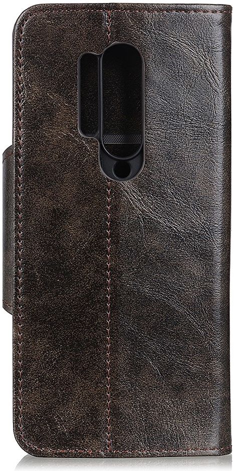 OnePlus 8 Pro Hoesje Portemonnee Luxe Wallet Case Donkerbruin afbeelding 6