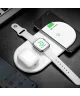 Baseus 3-in-1 18W Draadloze Oplader Smartphone Apple Watch AirPods Wit