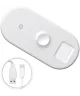 Baseus 3-in-1 18W Draadloze Oplader Smartphone Apple Watch AirPods Wit