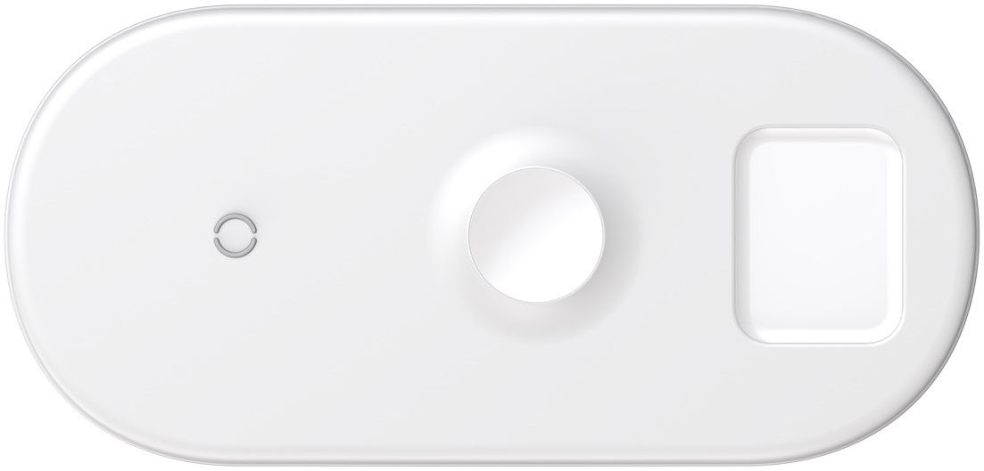 Baseus 3-in-1 18W Draadloze Oplader Smartphone Apple Watch AirPods Wit afbeelding 3