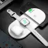 Baseus 3-in-1 18W Draadloze Oplader Smartphone Apple Watch AirPods Wit afbeelding 1
