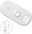 Baseus 3-in-1 18W Draadloze Oplader Smartphone Apple Watch AirPods Wit afbeelding 2