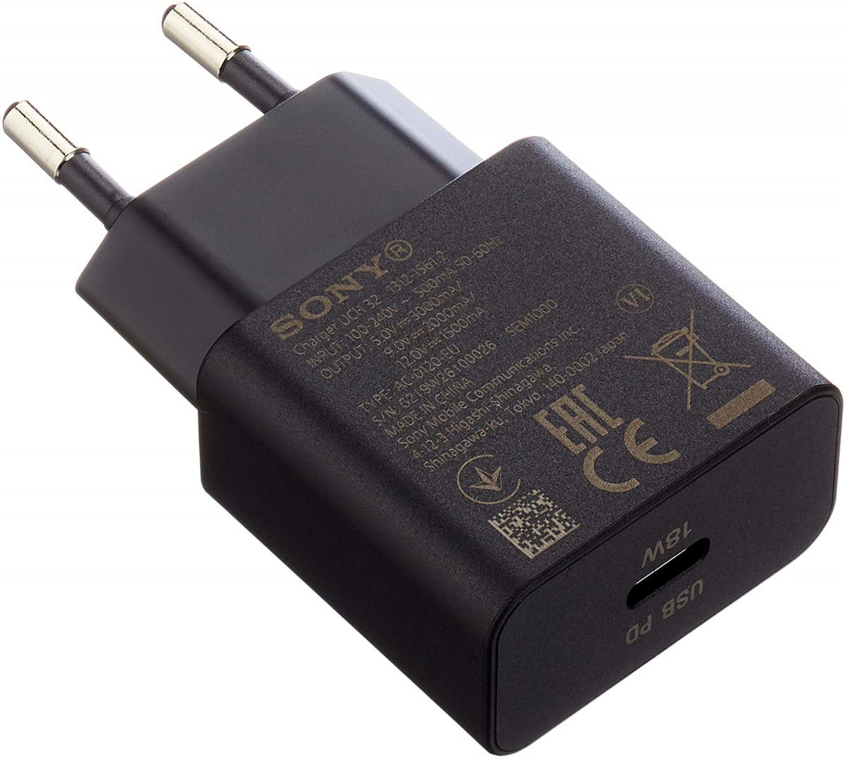 Orginele Sony USB-C Snellader Set 1M 3A Zwart afbeelding 3