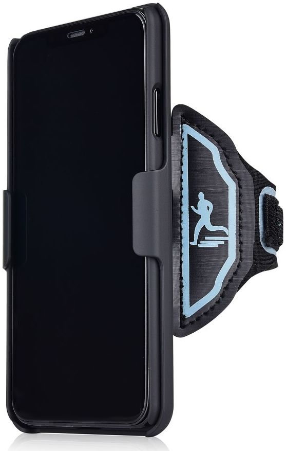 Apple iPhone XS Max Sportarmband met Back Cover Kickstand Hoes afbeelding 2