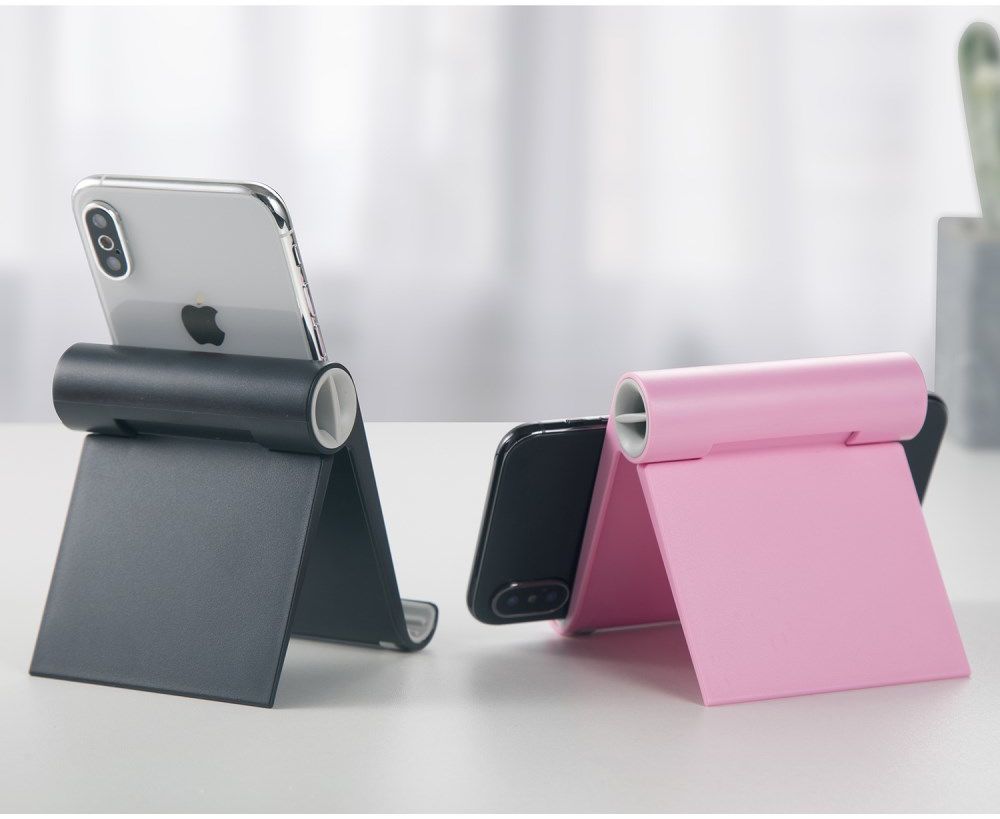 Universele Opvouwbare Smartphone standaard Zwart afbeelding 2