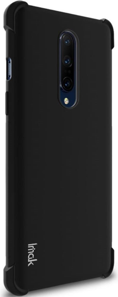 IMAK OnePlus 8 Hoesje Flexibel TPU met Screenprotector Metaal Zwart afbeelding 4