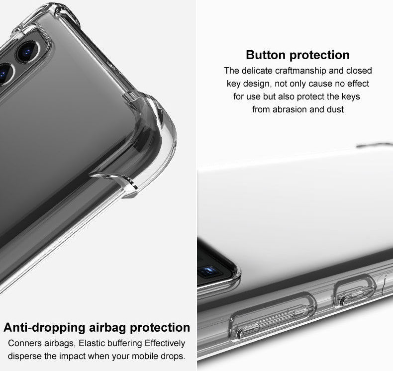IMAK OnePlus 8 Hoesje Flexibel TPU met Screenprotector Matte Zwart afbeelding 7