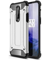 OnePlus 8 Hoesje Shock Proof Hybride Back Cover Zilver