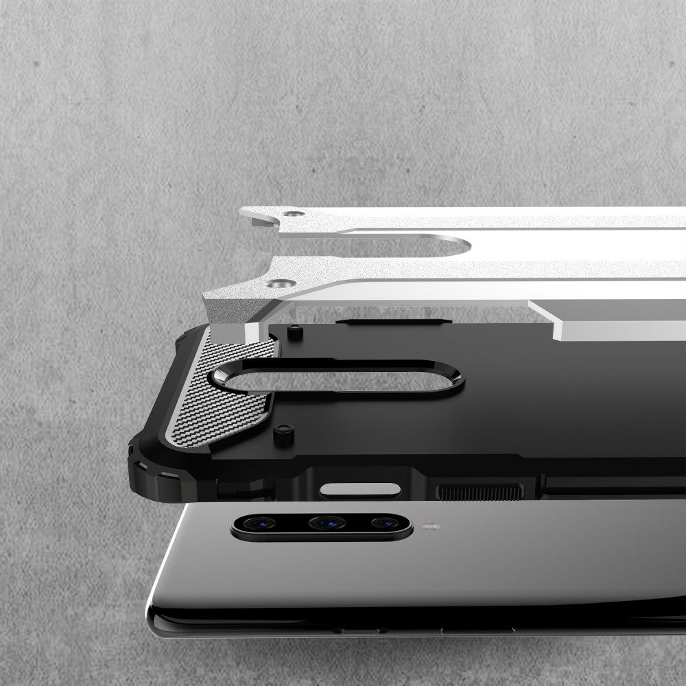 OnePlus 8 Hoesje Shock Proof Hybride Back Cover Zilver afbeelding 5