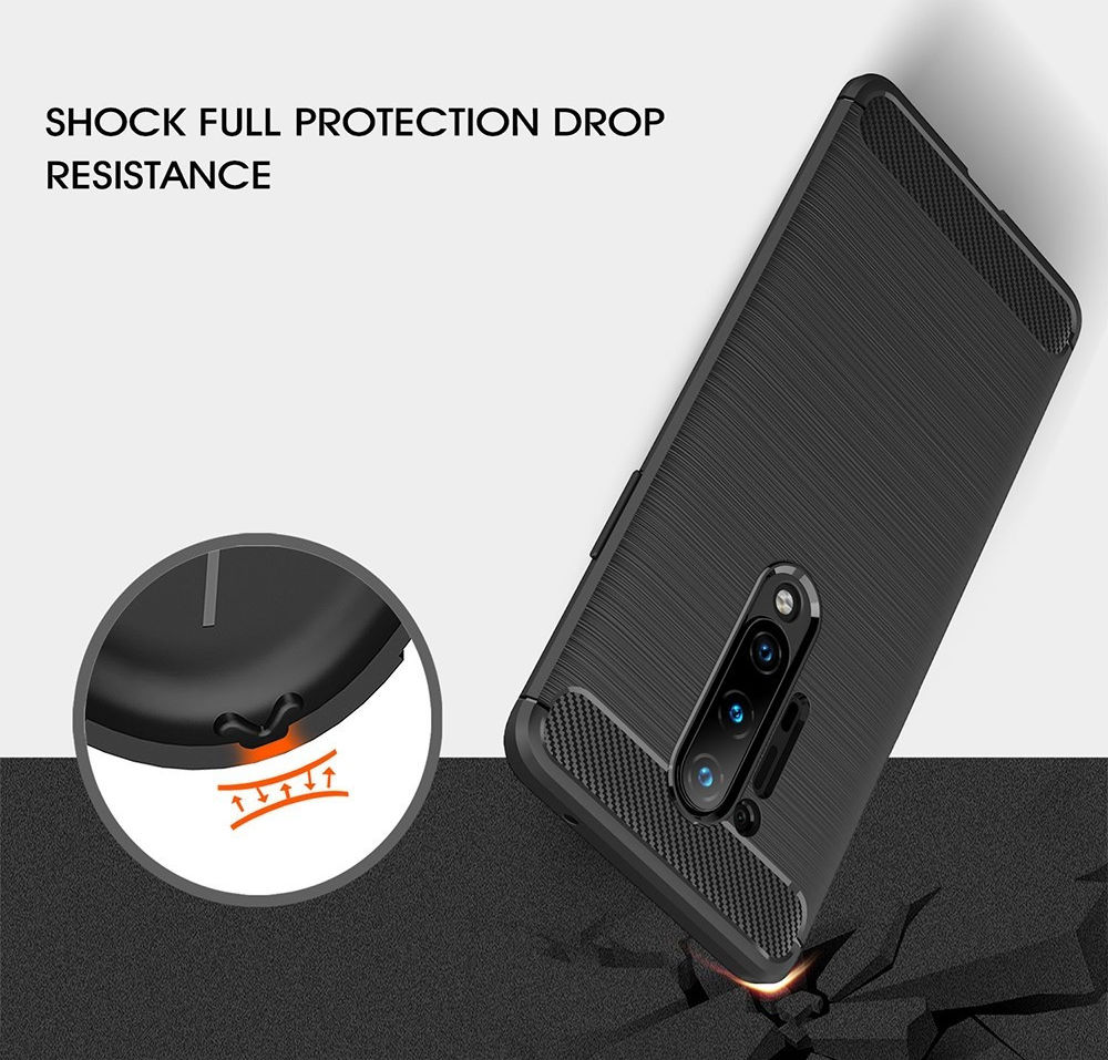 OnePlus 8 Pro Hoesje TPU Gebordsteld Rood afbeelding 3