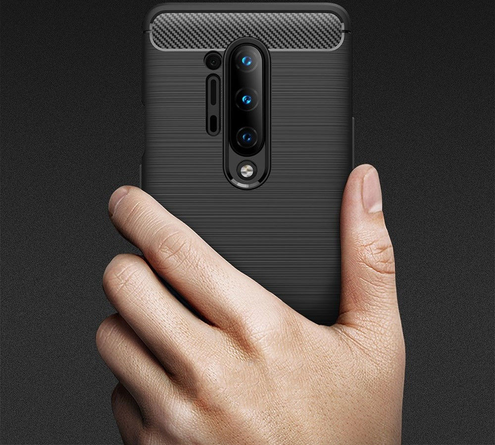 OnePlus 8 Pro Hoesje TPU Gebordsteld Rood afbeelding 5