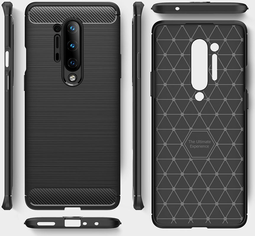 OnePlus 8 Pro Hoesje TPU Gebordsteld Rood afbeelding 6