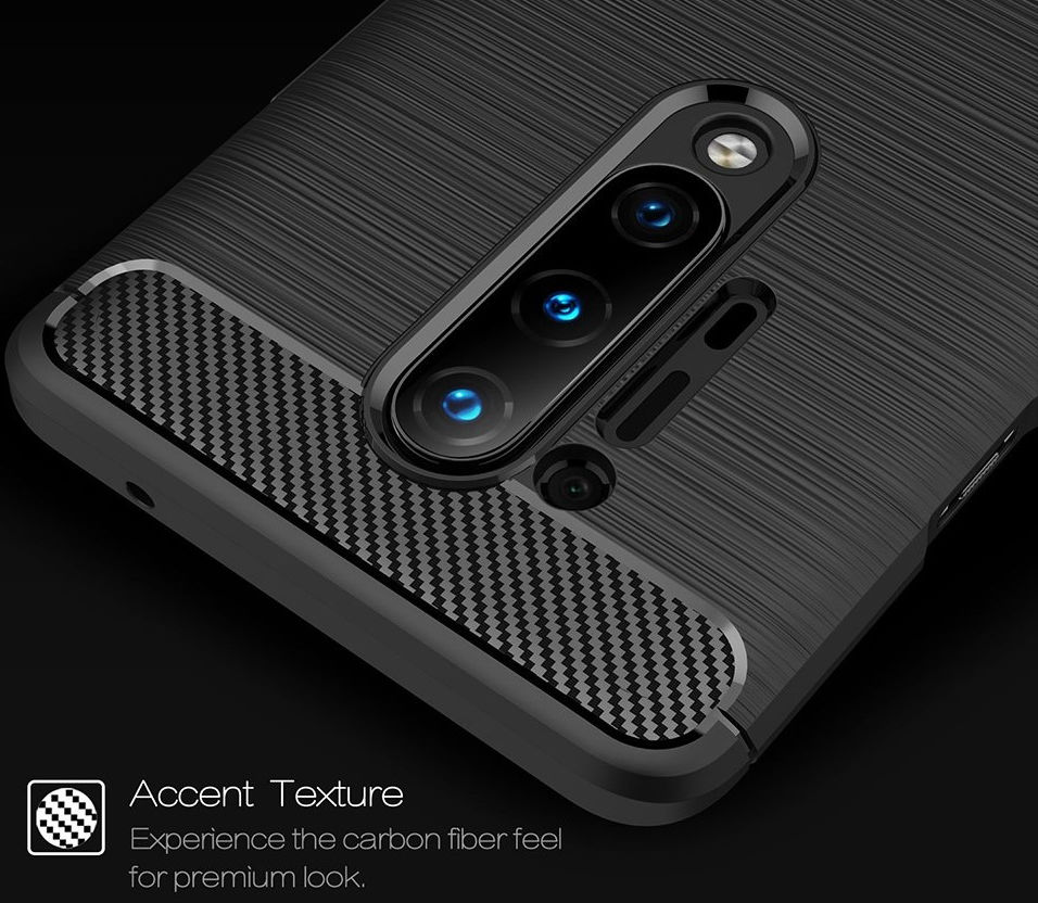 OnePlus 8 Pro Hoesje TPU Gebordsteld Rood afbeelding 8
