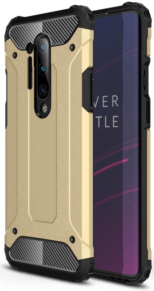 OnePlus 8 Pro Hoesje Shock Proof Hybride Back Cover Goud afbeelding 1