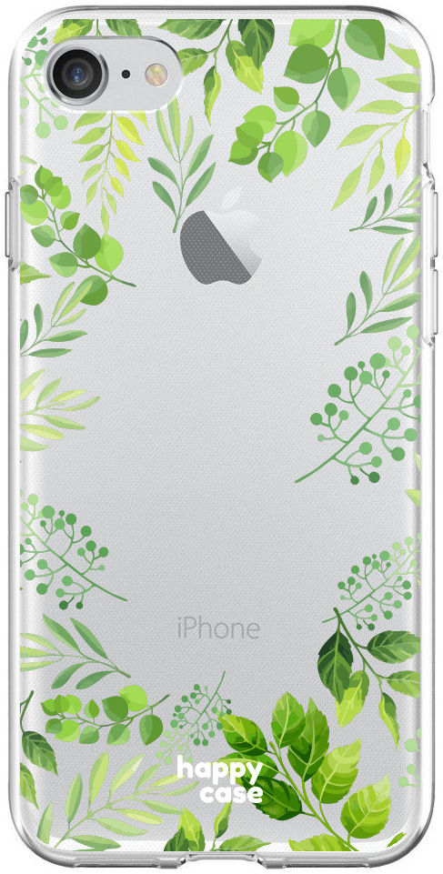 HappyCase iPhone SE 2020/2022 Hoesje Flexibel TPU Leaves Print afbeelding 5