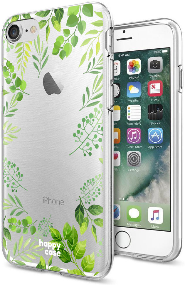 HappyCase iPhone SE 2020/2022 Hoesje Flexibel TPU Leaves Print afbeelding 6