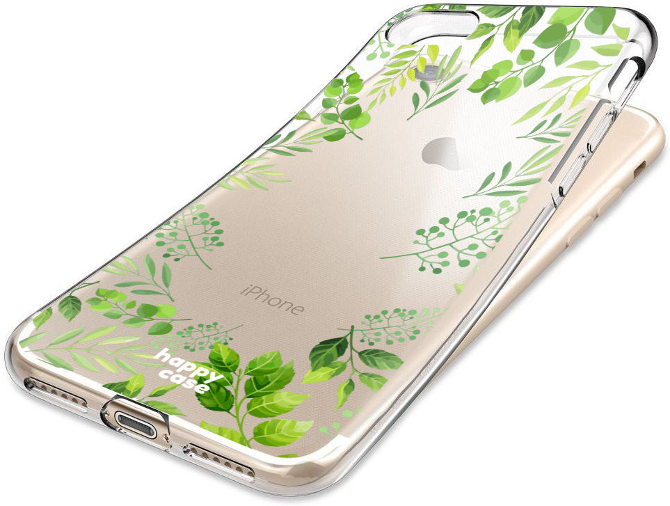 HappyCase iPhone SE 2020/2022 Hoesje Flexibel TPU Leaves Print afbeelding 8