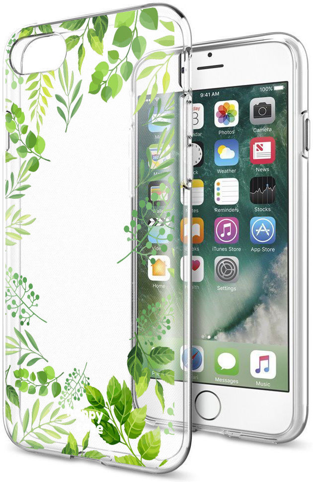 HappyCase iPhone SE 2020/2022 Hoesje Flexibel TPU Leaves Print afbeelding 7
