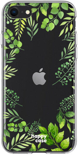 HappyCase iPhone SE 2020/2022 Hoesje Flexibel TPU Leaves Print afbeelding 1